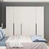 Minar Lara 5 Kapılı Dolap - Beyaz thumbnail 2