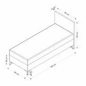 Minar Dimple Baza Başlık   - 90X190 - 4