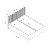 Minar Kale Luxe Soft Baza 160Cm Mbrn-Antr thumbnail 8