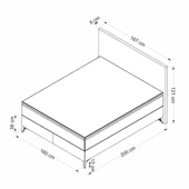 Minar Abella Baza Başlık Yatak Seti - 140X200 thumbnail 8