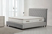 Minar Deluxe Baza+Başlık+Yatak Gri 140X200 - 1