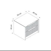 Minar Kale Luxe Soft 2Çek Mebran Komodin-Antrasit - 6