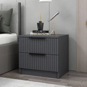 Minar D1006-Kale Plus Komodin 2Ç- Antrasit Mebran Çizgili thumbnail 2