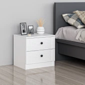 Minar D1010-Kale Komodin 2 Çekmece Beyaz Mebran Panjur thumbnail 3