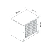 Minar D1010-Kale Komodin 2 Çekmece Beyaz Mebran Panjur thumbnail 8