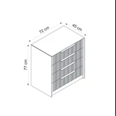 Minar Kale Luxe Soft 4Ç Mbrn Şifonyer-Kumtaşı thumbnail 7