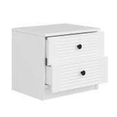 Minar D1010-Kale Komodin 2 Çekmece Beyaz Mebran Panjur thumbnail 6