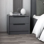 Minar Kale Luxe Soft 2Çek Mebran Komodin-Antrasit - 2