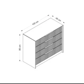 Minar Kale Luxe Soft 4Ç Mbrn Şifonyer Büyük Yuv.Ayna-Kumtaşı thumbnail 7