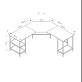 Minar Power Bilg.Masa Rafsız Siyah Metal Ayaklı-Dore - 6