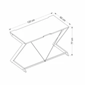 Minar Zoned Metal Ayaklı Çalışma Masası-Siyah - 8