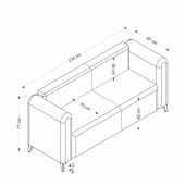 Minar Lıma Uclu Koltuk K.Grı thumbnail 5