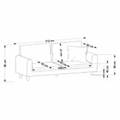 Minar Sare Koltuk 3Lü Koyu Gri thumbnail 8