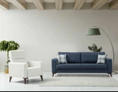 Minar Kristal 3+1 Berjer Koltuk Takım Antr+Bej thumbnail 1