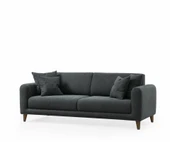 Minar Sare Koltuk 3Lü Koyu Gri thumbnail 2