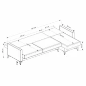 Minar Kristal 3+Dinlenme Köşe Takımı Bej thumbnail 6