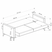 Minar Kristal 3+3 Koltuk Takımı Koyu Gri thumbnail 7