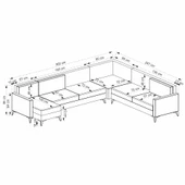 Minar Kristal Dinlenme+3+Köşe+2 Köşe Takımı Bej thumbnail 6