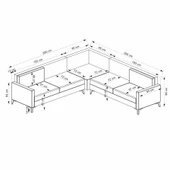 Minar Kristal 3+Köşe+3'Lü Köşetakımı Bej thumbnail 8