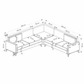 Minar Kristal 3+Köşe+3'Lü Köşetakımı Bej thumbnail 4