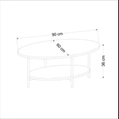 Minar Elis Metal Orta Sehpa-Kaman-Beyaz thumbnail 8