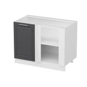 Minar Mutfak Modül Alt 1K1R 105Cm Köşe Dolap Beyaz Mebran C Antrasit thumbnail 2