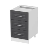 Minar Mutfak Modül Alt 3Ç Nray 50Cm Dolap Beyaz Mebran C Antrasit - 2