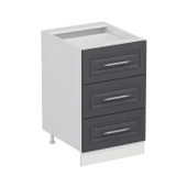 Minar Mutfak Modül Alt 3Ç Nray 50Cm Dolap Beyaz Mebran C Antrasit - 3