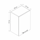 Minar Mutfak Modül Üst 1Dk2R 50Cm Dolap Beyaz Mebran C Beyaz - 7