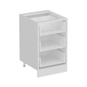 Minar Mutfak Modül Alt 3Ç Nray 50Cm Dolap Beyaz Mebran C Antrasit - 6