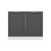 Minar Mutfak Modül Alt 2K 100Cm Evye Dolap Beyaz Mebran C Antrasit thumbnail 1