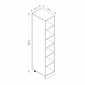 Minar 45 Cm Mutfak Boy Dolabı Beyaz Antrasit D45-Mcba1 thumbnail 8