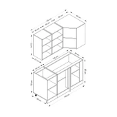 Minar 145Cm Köşe Mutfak Dolabı Beyaz K145-Mcb1 thumbnail 8