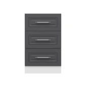 Minar Mutfak Modül Alt 3Ç Nray 50Cm Dolap Beyaz Mebran C Antrasit - 1