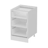 Minar Mutfak Modül Alt 3Ç Nray 50Cm Dolap Beyaz Mebran C Beyaz thumbnail 5