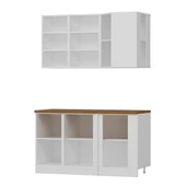 Minar 145Cm Köşe Mutfak Dolabı Beyaz Antrasit K145-Mcba1 thumbnail 7