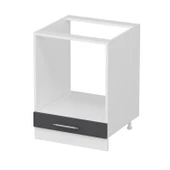 Minar Mutfak Modül Alt 1K 60Cm Ank Dolap Beyaz Mebran C Antrasit - 1