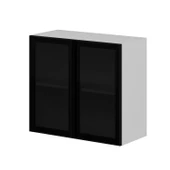 Minar Mutfak Modül Üst 2Dk1R 80Cm Dolap Beyaz Aliminyum Füme Cam thumbnail 2