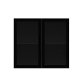 Minar Mutfak Modül Üst 2Dk1R 80Cm Dolap Beyaz Aliminyum Füme Cam thumbnail 1