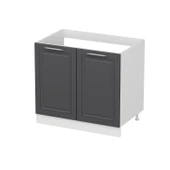 Minar Mutfak Modül Alt 2K 80Cm Evye Dolap Beyaz Mebran C Antrasit thumbnail 2