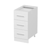 Minar Mutfak Modül Alt 3Ç Nray 40Cm Dolap Beyaz Mebran C Beyaz thumbnail 2