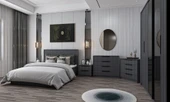 Minar Kale Luxe Yatak Odası Takımı-Antrasit- Set 4 - 6