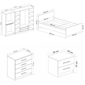 Minar Kale210 Yatak Odası Set 70 Beyaz Mebran thumbnail 7