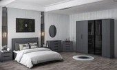 Minar Kale Luxe Yatak Odası Takımı-Antrasit- Set 4 - 3