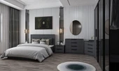 Minar Kale Luxe Yatak Odası Takımı-Antrasit- Set 2 - 6