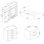 Minar Kale190 Yatak Odası Set 67 Beyaz Mebran thumbnail 7
