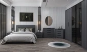 Minar Kale Luxe Yatak Odası Takımı-Antrasit- Set 4 - 5