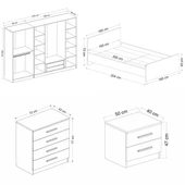 Minar Kale190 Yatak Odası Set 64 Beyaz Mebran thumbnail 7
