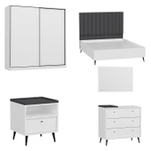 Minar Lara Yatak Odası Set 2 - Beyaz thumbnail 5