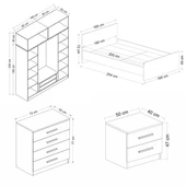 Minar Kale190 Yatak Odası Set 65 Beyaz Mebran thumbnail 7